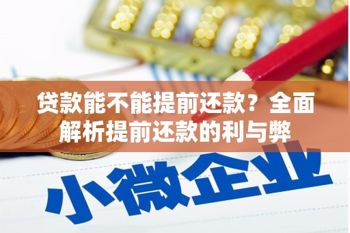 光明新区贷款能不能提前还款？全面解析提前还款的利与弊