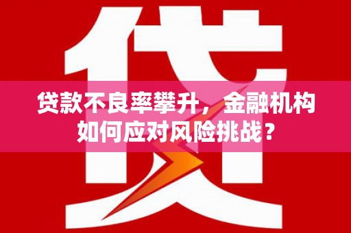 光明新区贷款不良率攀升，金融机构如何应对风险挑战？