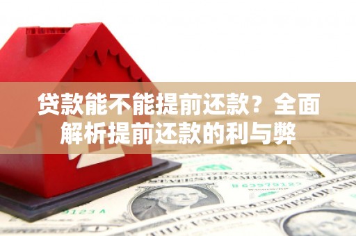 光明新区贷款能不能提前还款？全面解析提前还款的利与弊