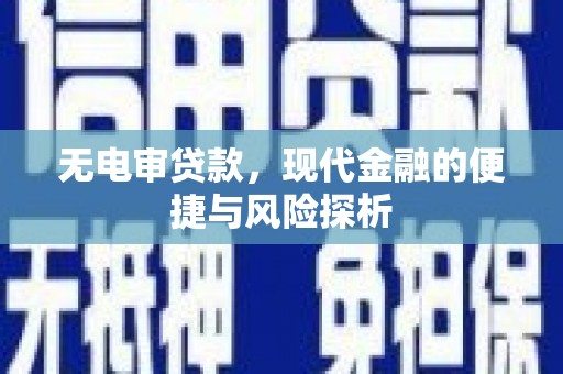 光明新区无电审贷款，现代金融的便捷与风险探析