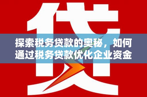 光明新区探索税务贷款的奥秘，如何通过税务贷款优化企业资金流