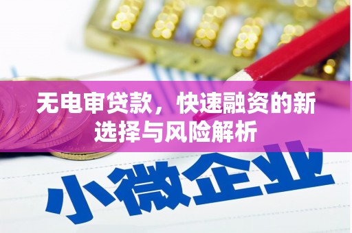 光明新区无电审贷款，快速融资的新选择与风险解析