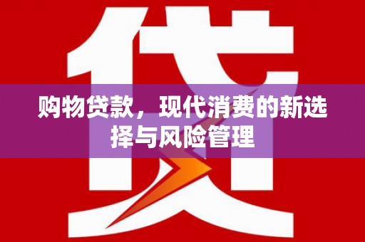 光明新区购物贷款，现代消费的新选择与风险管理