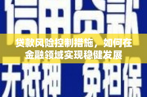 光明新区贷款风险控制措施，如何在金融领域实现稳健发展