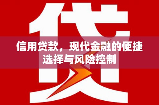 光明新区信用贷款，现代金融的便捷选择与风险控制