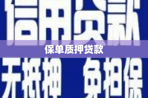 光明新区保单质押贷款