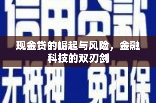 光明新区现金贷的崛起与风险，金融科技的双刃剑
